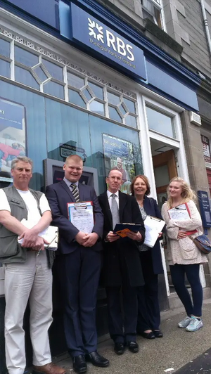 Dundee LibDems campaign to save Perth Road Branch of Royal Bank of Scotland