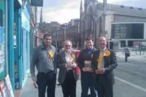 John Barnett and the LibDem team in Nethergate