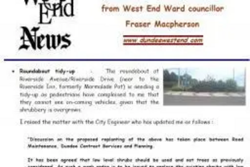 Cllr Fraser Macpherson's Update to West End Community Council