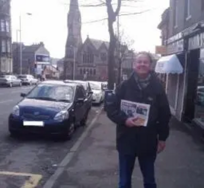 John Barnett campaigning in Dundee West