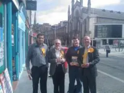 John Barnett and the LibDem team in Nethergate