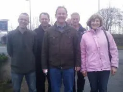 John Barnett and some of the LibDem team in Dundee West