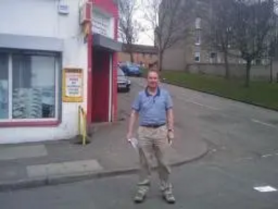 John Barnett campaigning in Dundee West