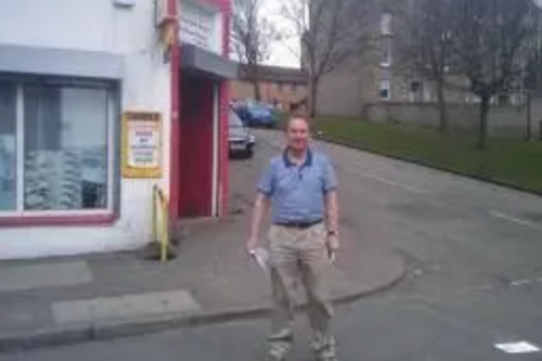 John Barnett campaigning in Dundee West