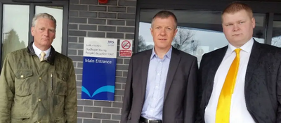 Willie Rennie with Craig Duncan and Daniel Coleman