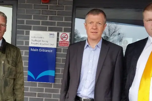 Willie Rennie with Craig Duncan and Daniel Coleman