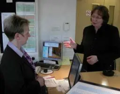 Alison McInnes (right) at a North East Scotland Business Centre