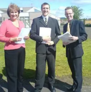 Michael Charlton campaigning in Dundee West with Dundee's two LibDem councillors